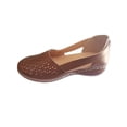 thumbnail image 3 of Woobling Ladies Wedges Solid Color Sandals Slip On Shoes Breathable Travel Brown 8, 3 of 3