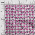 thumbnail image 2 of oneOone Cotton Flex Fuschia Pink Fabric Checks Heart & Sewing Craft Projects Fabric Prints By Yard 40 Inch Wide, 2 of 4