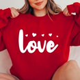 thumbnail image 4 of TIMIFIS Cadeaux de la Saint-Valentin pour Elle Cœur Chandail pour Femmes Mode Mignon Imprimé Amour Col Rond Chandails en Molleton Décontractés Manches Longues Tenues Printemps Automne - Printemps/été, 4 of 4
