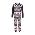 thumbnail image 1 of Faithtur Pyjama une Pièce à Capuche Parent-Enfant avec Fermeture Éclair Imprimé de Noël Mignon, 1 of 9