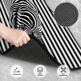 thumbnail image 3 of Lsque Optical Zebra Illusion Print 4-Piece Floor Mats, Heavy-Duty Rubber Liners, Anti-Slip Design, All-Season Automotive Protection, Vehicles, Cars, Trucks, and SUVs, 3 of 7