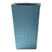 Eky Plant Pots Tall Self Watering,10.7" Self Watering Planters for Indoor Plants Plastic Flower Pots Decorative Square Planter,Modern Planter with Drain Holes,Lightweight,Blue