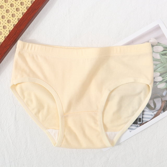 Girls Underwear Solid Color Comfortable Breathable Children's Briefs for Everyday Use Fit Soft Material