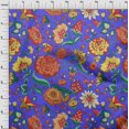 thumbnail image 4 of oneOone Polyester Spandex Blue Fabric Asian Chinese Flower Craft Projects Decor Fabric Printed By The Yard 56 Inch Wide, 4 of 4