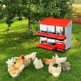 thumbnail image 4 of 6-Compartment Heavy Duty Metal Chicken Nesting Box – Galvanized Roll-Away Egg Collection, Easy-Clean Removable Tray, Ventilated Hen Laying Box, Wall Mount or Stand, Hunter Proof Poultry Coop Supply, 4 of 290