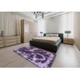 thumbnail image 4 of Ahgly Company Tapis d'Intérieur Carrés Abstraits Violets Abstraits pour Aire, 4 Pieds Carré, 4 of 6
