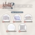 thumbnail image 2 of All Season 10-Piece Comforter Set - Reversible Marble Print Bedding with Plush Down Alternative Fill - Perfect for Year-Round Use, Queen Size, Lilac/White, 2 of 6