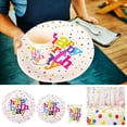 thumbnail image 1 of Penkiiy Birthday Party Party Disposable Paper Plates And Cups Colorful Balloons Tablecloth Camping Picnic Set, 1 of 9