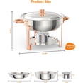 thumbnail image 2 of Nouvelle Assiette Anti-Frottement 2025 pour Buffet, Ensemble de 5 Qt de Plats Ronds Anti-Frottement pour Buffet avec Porte-Couvercle, Réchauds et Réchauds Alimentaires en Acier Inoxydable avec Cuillère et Pinces pour Fêtes, Mariages, Événements, Banquet, 2 of 8