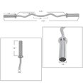 thumbnail image 2 of Everyday Essentials 25 Pound Olympic Super Curl Barbell, 350-Pound Capacity, 2 of 6