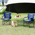 thumbnail image 2 of Oversized Folding Camping Directors Chair with Side Pockets and Storage Rack, Heavy Duty Portable Folding Chair with Side Table, Pocket for Beach, Fishing,Trip,Picnic,Lawn,Concert, 2 of 6