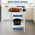 thumbnail image 4 of Stainless Steel 48x30x30 In Grill Stand Table with Adjustable Legs 400 lb NSF-Certified Capacity and 2 In Spill-Proof Edge for Kitchen, 4 of 7