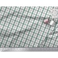 thumbnail image 2 of Soimoi Brown Modal Satin Fabric Window Pane Check Decor Fabric Printed Yard 42 Inch Wide, 2 of 3