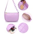 thumbnail image 3 of Crocodile Effect Retro Faux Leather Classic Clutch Shoulder Purse Handbag for Women, 3 of 5