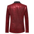 thumbnail image 3 of Veste pour Homme Hiver Hommes Automne et Hiver Mode Personnalité Paillettes Veste de Complet Décontractée, 3 of 3