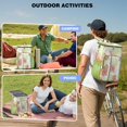 thumbnail image 3 of Palm Leaf Insulated Cooler Backpack, Leakproof Lunch Bag with Tropical Plant Pattern for Outdoor Adventures, 3 of 6