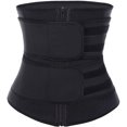 thumbnail image 1 of Women Waist Trainer Neoprene Zipper Double Belt Workout Slimming Trimmer, 1 of 6
