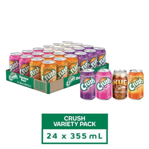 Crush Rainbow Variety Pack Red 24 x 355 ml, Cans