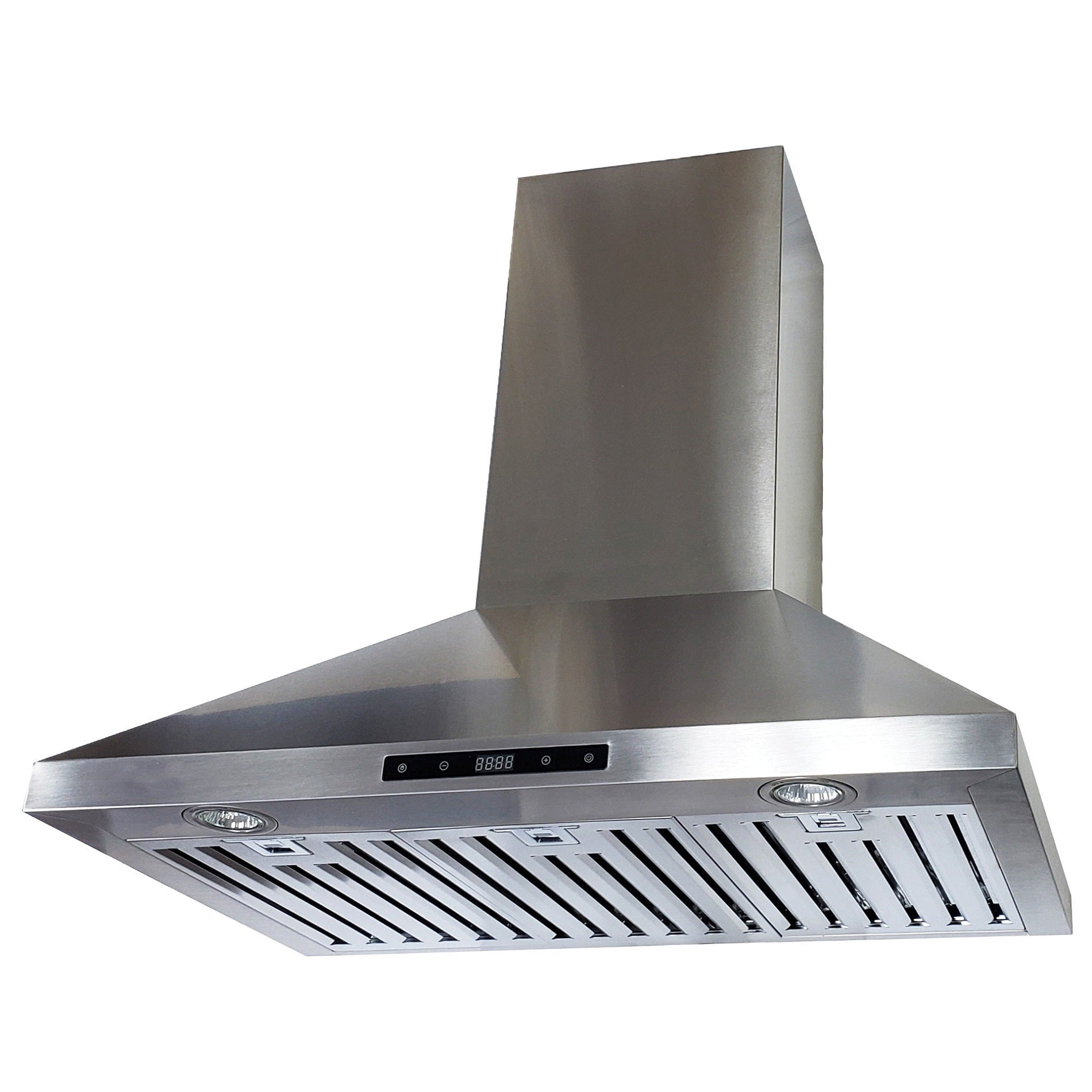 CROWN PRO-B03/36 36" Stainless Steel Wall Mount Range Hood, 800 CFM, LED Lights, Professional Kitchen Vent Hood