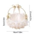 thumbnail image 3 of Faux Rattan Weave Flower Basket with Handle for Floral Display and Home Storage Decor, 3 of 6