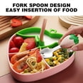 thumbnail image 2 of Boovnll Flatware, Food Grade Household Baby Food Tray with Suction Cup for Independent Eating Training Tableware, Kitchen Gadgets, Silverware Set, Cutlery Set, 2 of 4