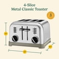 thumbnail image 2 of Grille-pain Métal classique 4-tranches Cuisinart, 2 of 7