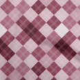 thumbnail image 1 of oneOone Viscose Chiffon Dark Magenta Fabric Check Craft Projects Decor Fabric Printed By The Yard 42 Inch Wide, 1 of 4