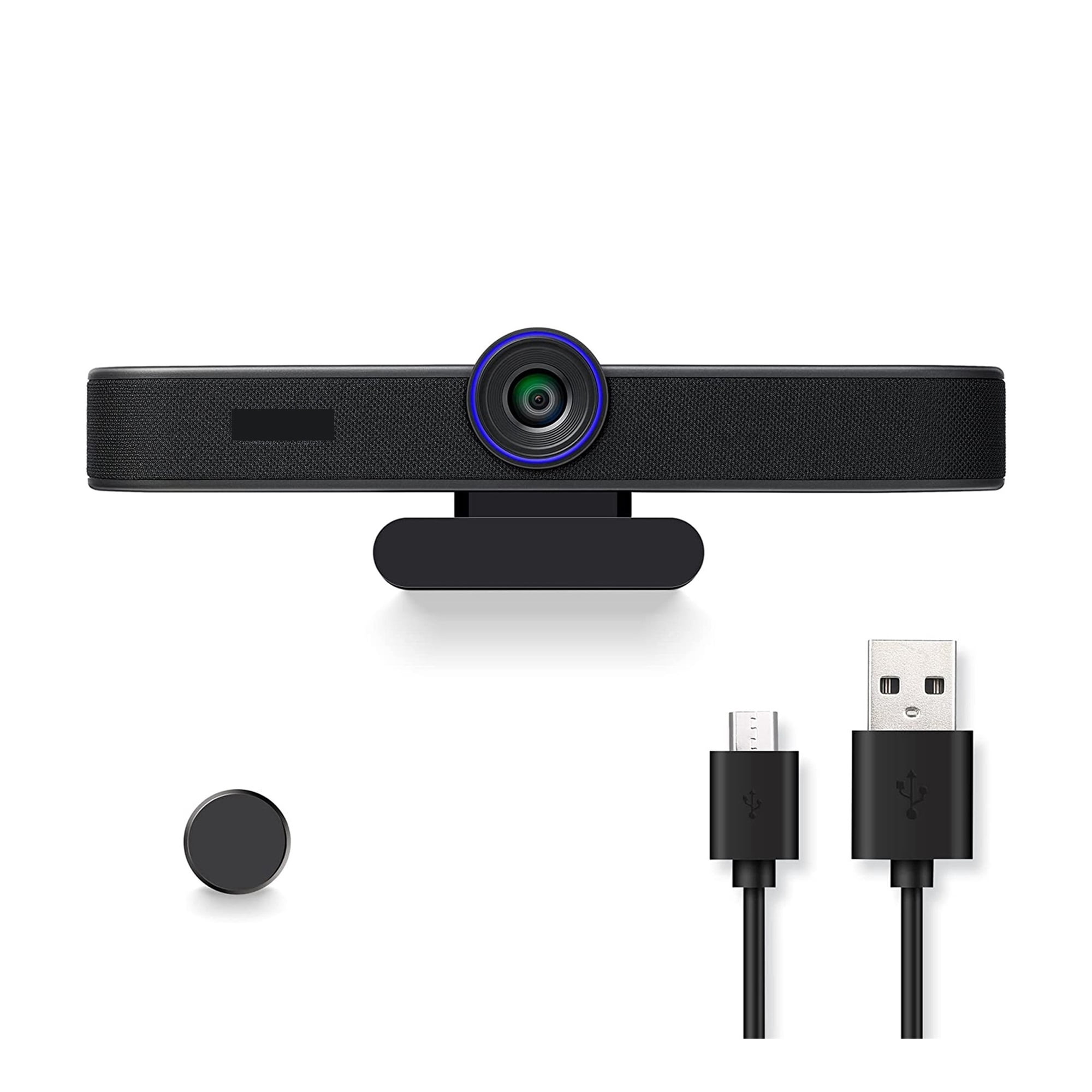 HD1080P 60FPS PC Webcam All In One With Microphones And Speaker 108° Wide Angle Webcam For Conferencing, Live Streaming, Recording