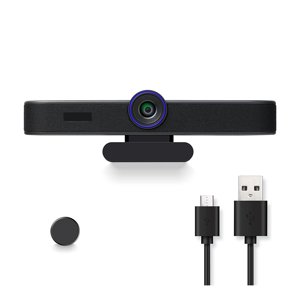 HD1080P 60FPS PC Webcam All In One With Microphones And Speaker 108° Wide Angle Webcam For Conferencing, Live Streaming, Recording