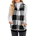 thumbnail image 3 of Innerwin Waistcoat Zip Up Ladies Fleece Vest Work Sleeveless Lightweight Sherpa Jacket Black M, 3 of 6