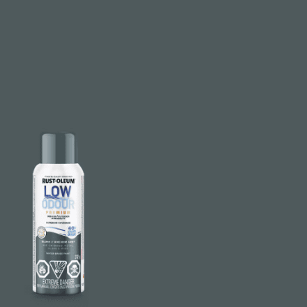 Rust-Oleum Interior/Exterior Low Odour Spray Paint in Gloss Anchor Grey, 312g