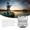 thumbnail image 2 of mmirethe Box Sealed Plastic Durable Reel Hooks Lure Baits Boxes Multifunctional Organizer Case BaitContainer Tools Equipment M Grey, 2 of 8