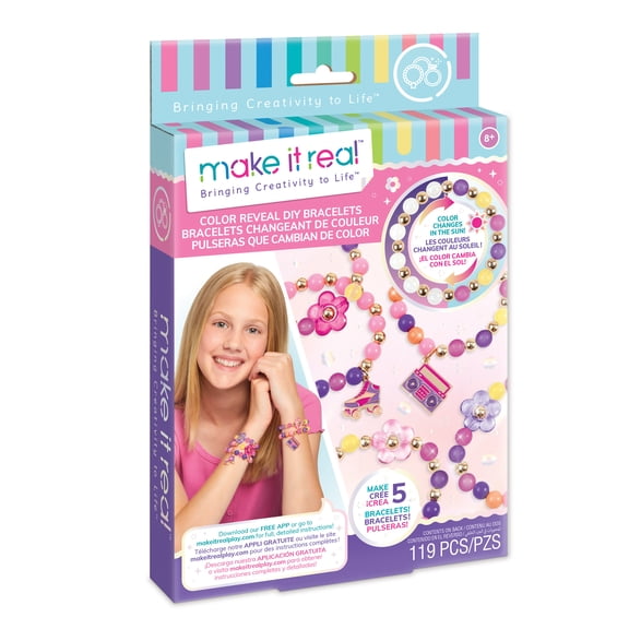 Make It Real Colour Reveal DIY Bracelet Craft Kit for Kids