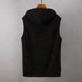 thumbnail image 4 of Qertyioot Mode Homme Gilet Sans Manches à Capuche Chemise, 4 of 9