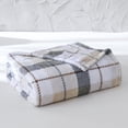 thumbnail image 3 of Couverture en peluche Mainstays Carreaux bruns T, 3 of 6