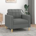 thumbnail image 1 of vidaXL Fauteuil Gris Foncé 60 cm Tissu, 1 of 5