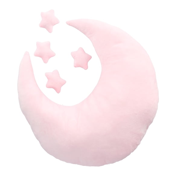 Newborn Posing Pillow, Easy To Use Skin Friendly Baby Photography Moon Pillow Clean Soft with Star for Picture Props Grey,White,Pink