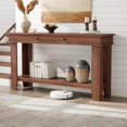 thumbnail image 4 of 54 Inch Long Console Table – Wooden Entryway Table with 2 Drawers & Open Storage Shelf, Sofa Table Behind Couch, Farmhouse Style Entryway & Hallway Organizer for Living Room, 4 of 5