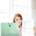 thumbnail image 4 of Btomtd A4 Accordion File Bag 12 Grids Large Capacity Test Paper And Tickets Storage Bag Multi Layer Transparent Office Classification Folder, Green, 4 of 6