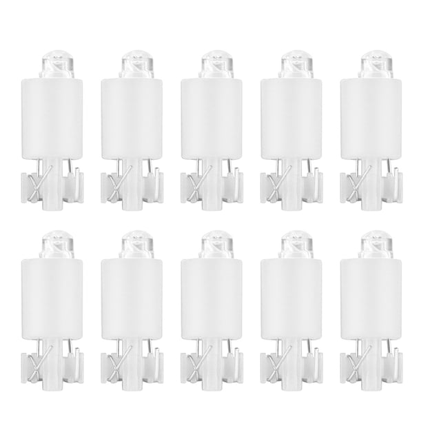 DEWIN 10PCS Arcade Video Game Button Switch Button LED Light Lamp Accessories(White)