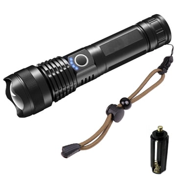 axGear Lampe de Poche à DEL Super Brillante Rechargeable 10000 Lumens Étanche pour l'Extérieur