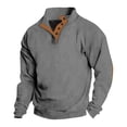 thumbnail image 1 of Styesk Mens Shirts Man Leisure Solid Color Hoodless Weave Keep Warm Head Cover Long Sleeves Sweater, 1 of 5