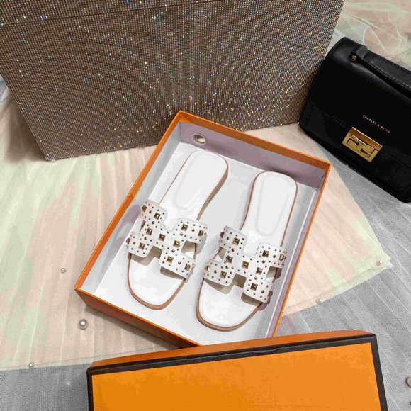 Ladies slip-on sandals new style women's shoes genuine leather slippers slippers beach slippers flat sandals