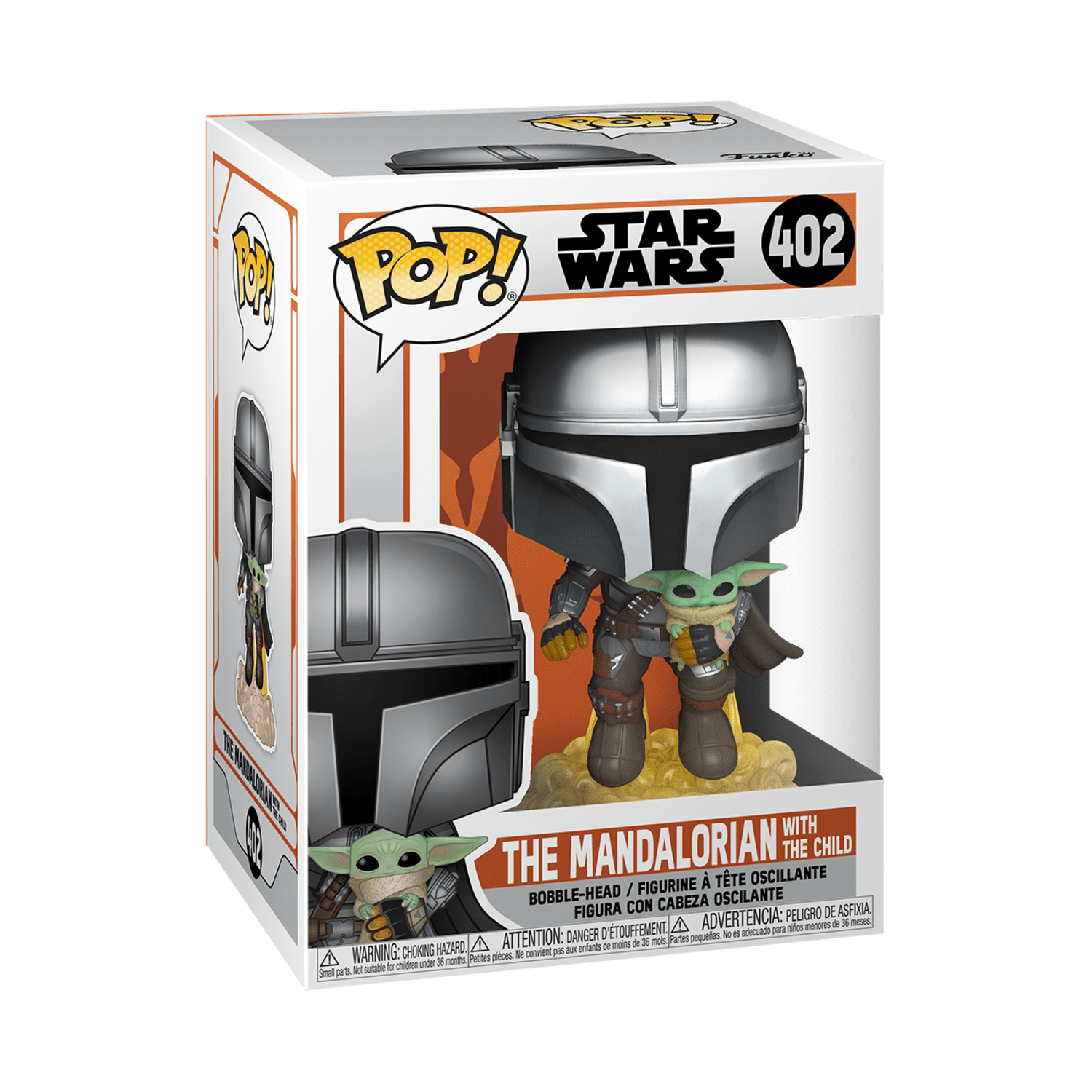 Funko POP! Star Wars: The Mandalorian - Mando Flying with Jet Pack Collectible Vinyl Figure