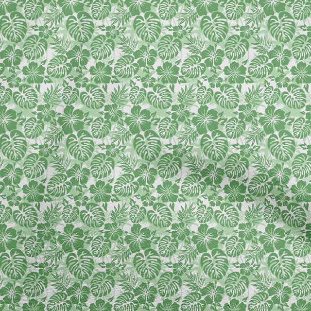 oneOone Velvet Green2 Fabric Tropical Sewing Material Print Fabric By The Yard 58 Inch Wide