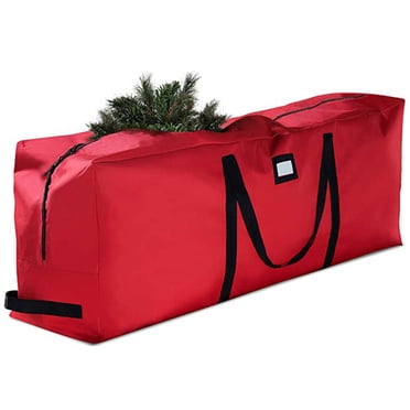 Dvkptbk Christmas Tree Storage Bag Christmas Tree Bag Christmas Decations Storages Bags Container Clothes Storage Durable Handle and Double Zipper (Red, 65"x31"x15") on Clearance