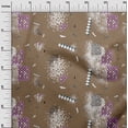 thumbnail image 3 of oneOone Georgette Viscose Brown Fabric Geometric Craft Projects Decor Fabric Printed By The Yard 42 Inch Wide, 3 of 4