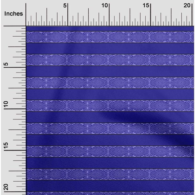 oneOone Polyester Lycra Royal Blue Fabric Geometric Block Sewing Craft Projects Fabric Prints By Yard 56 Inch Wide