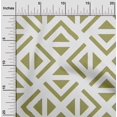 thumbnail image 2 of oneOone Georgette Viscose Light Green Fabric Geometric Triangle Craft Projects Decor Fabric Printed By The Yard 42 Inch Wide, 2 of 4