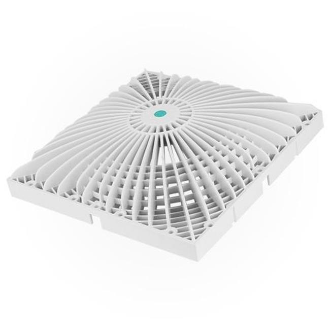 Aquastar R8MF101 8 in. Round Retrofit MoFlow Suction Outlet Cover with Screw & Bushing Kit, White